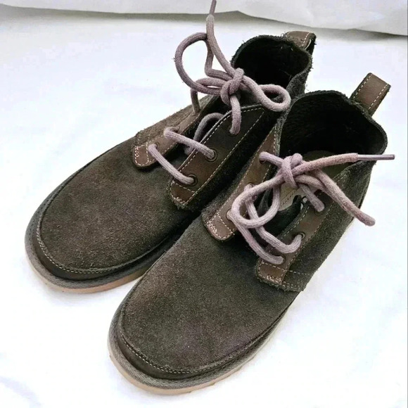 UGG Neumal GREY SUEDE HIGH TOP Unisex  SHOES SIZE US 5 S/N 1020369 - Picture 2 of 9